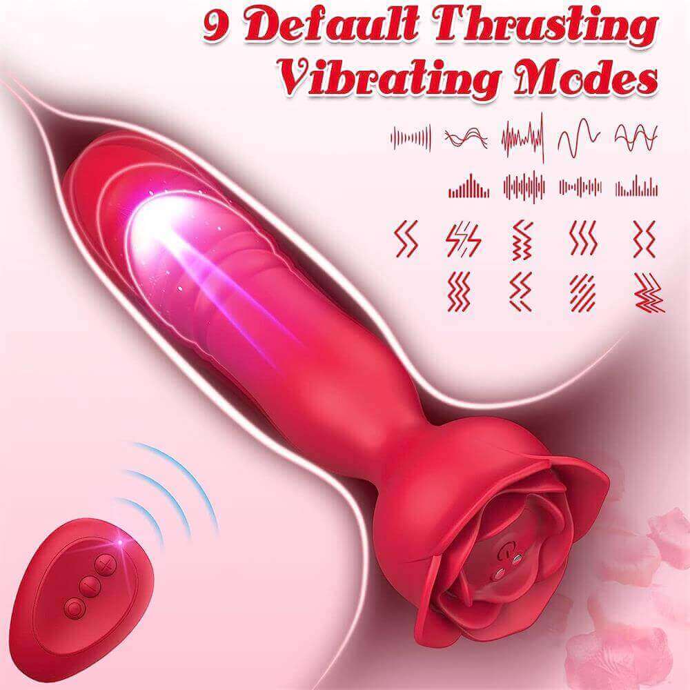 Rose Toy App-Controlled Thrusting Anal Vibrator - Image 3