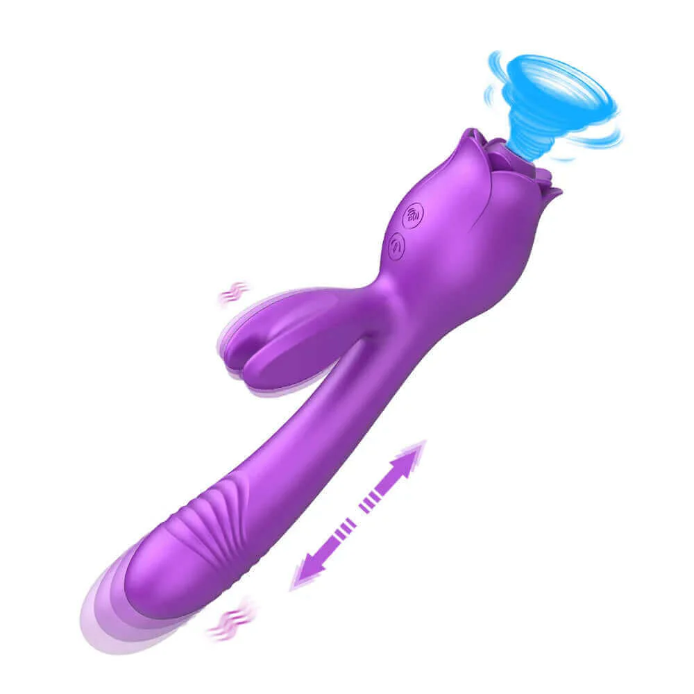 Rabbit Rose Toy: The 3-in-1 Vibrator Sensation - Image 3