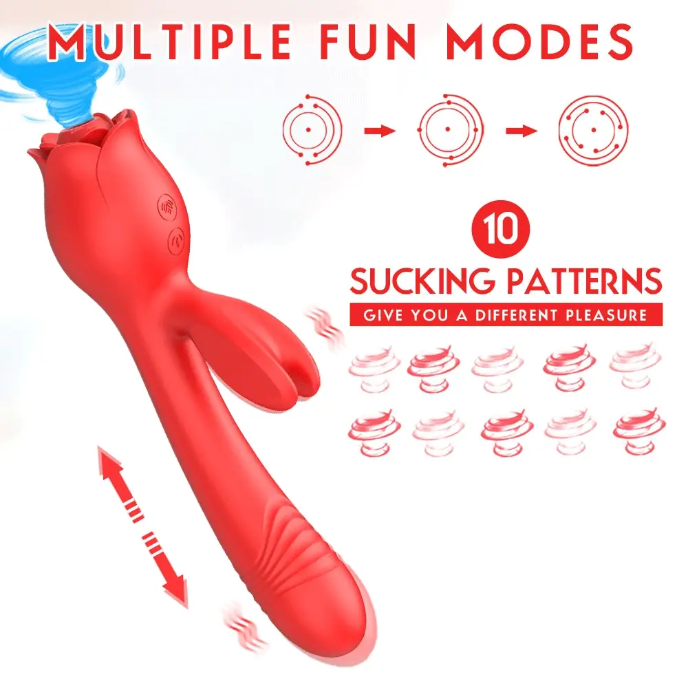 Rabbit Rose Toy: The 3-in-1 Vibrator Sensation - Image 4